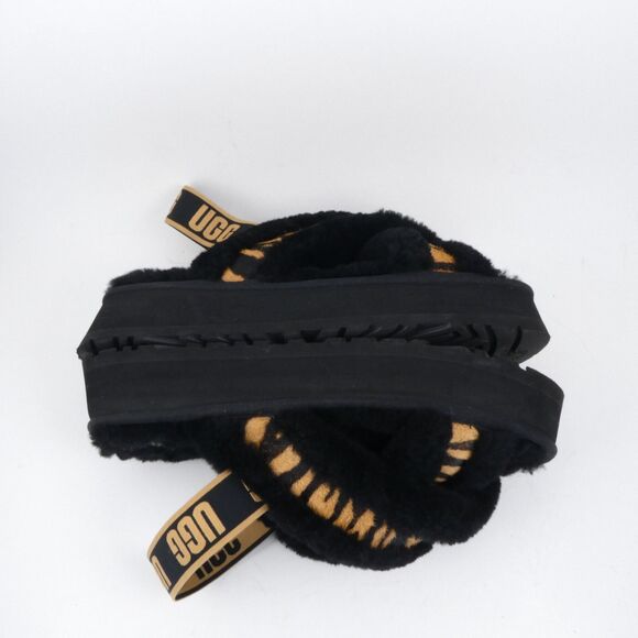 UGG Disco Cross Slide Tiger Print Flatform Slipper Sandal Women's Women's US:10 - Picture 6 of 12